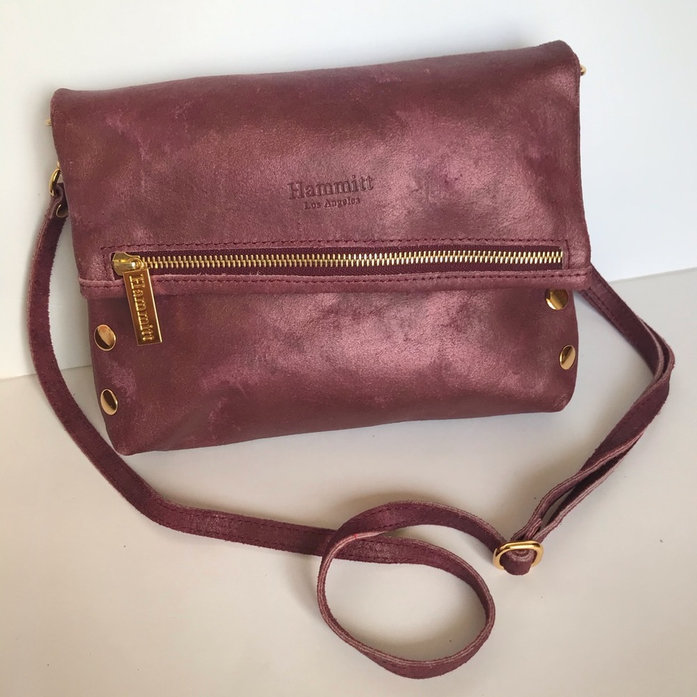 Hammitt Los Angeles wine leather shoulder/clutch